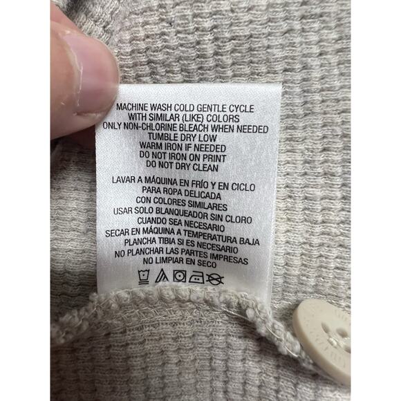 Outdoor Life Mens Waffle Knit Henley Long Sleeve Shirt Size XL Oatmeal Beige - Picture 9 of 10